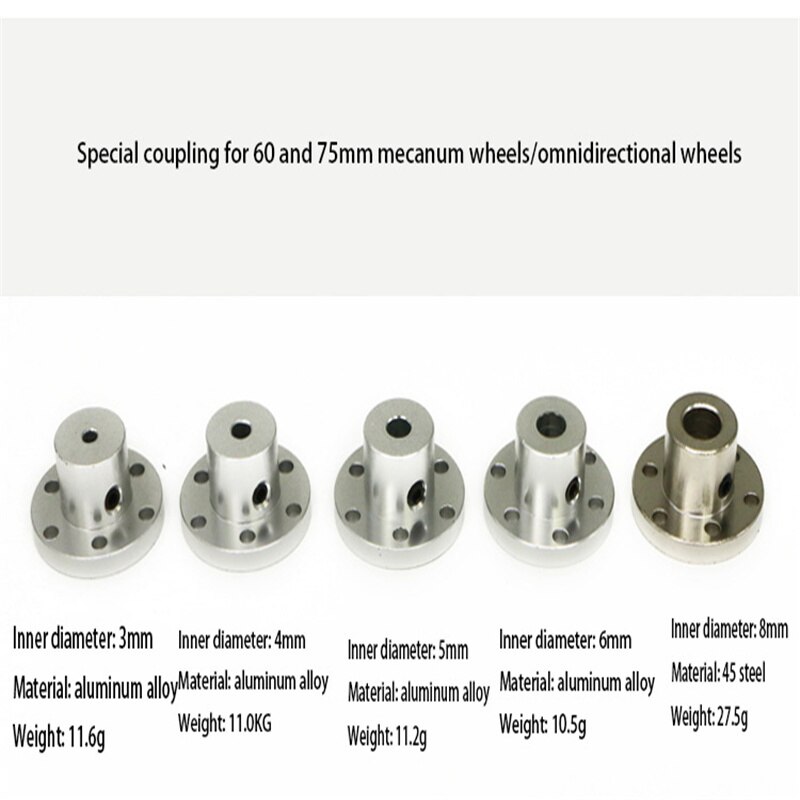 60 75Mm Tarwe Wheel Koppeling Omni Wheel Koppeling