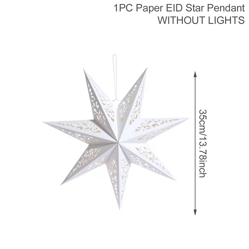 30–75 cm Kerst Holle Ster Opknoping Hanger Raamrooster Kerst Decoratie voor Huis 2024 Papieren Lampenkap Bruiloft Kerstcadeau: Licht Geel