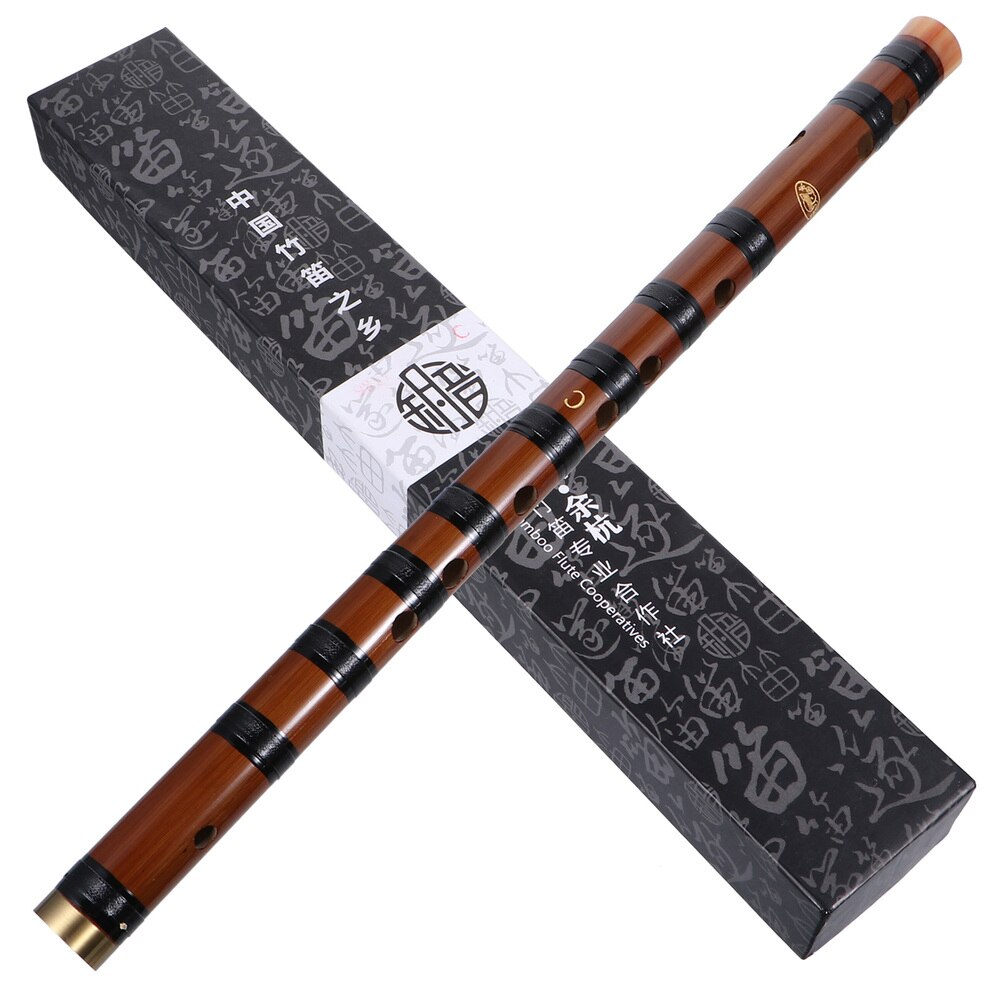 1 Set Bamboo Flute Detachable Flute Traditional Musical Instrument (Key)