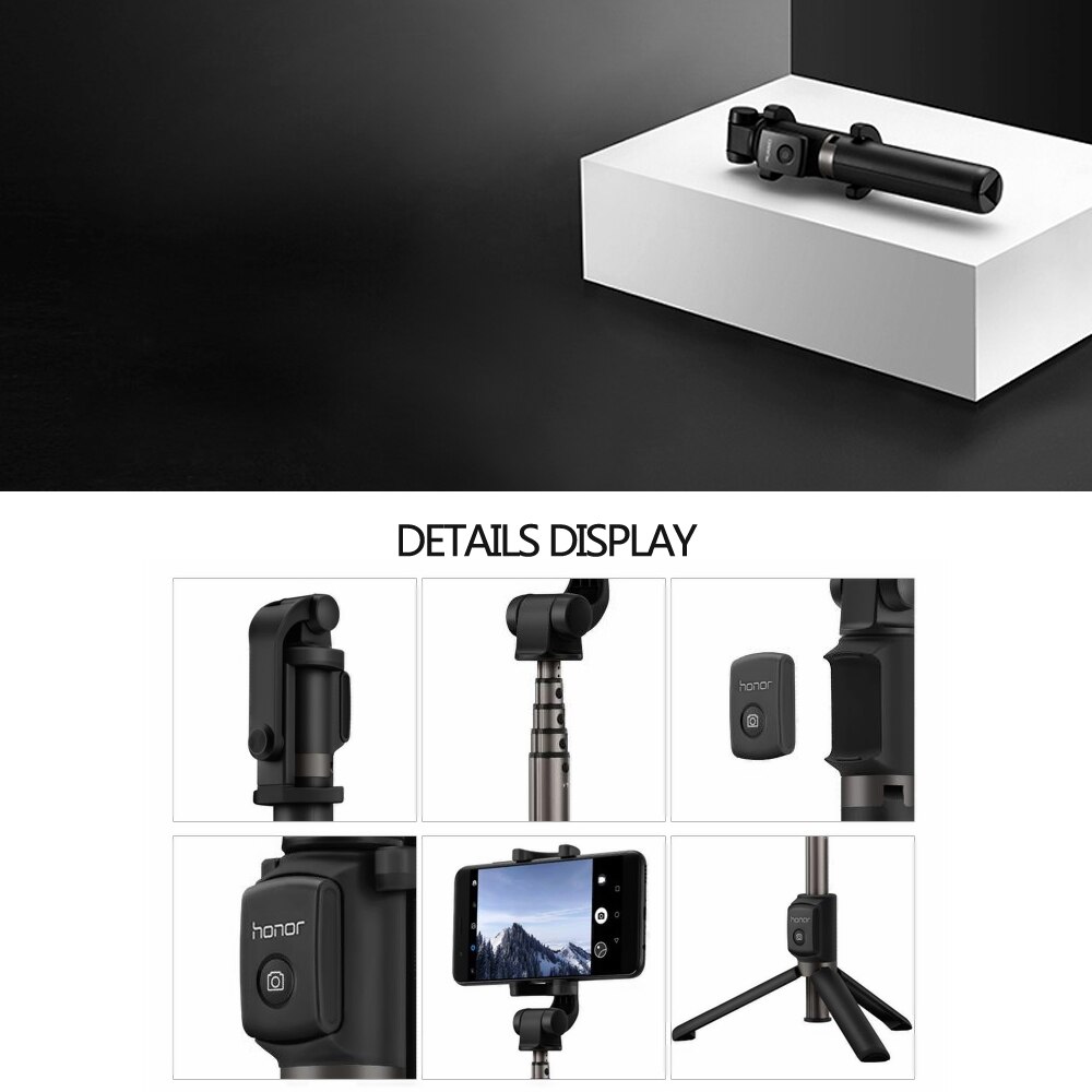 Huawei  af15 selfie stick stativ bærbar bluetooth 3.0 monopod til ios android huawei mobiltelefon 640mm 163g