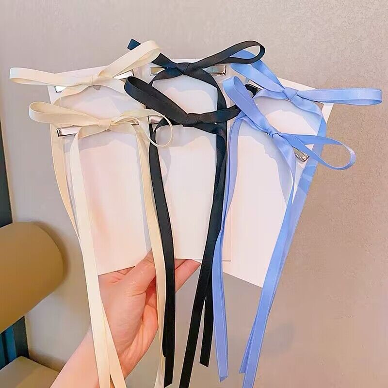 Cinta con lazo para el pelo de colores coreanos, pinzas para el pelo con lazo a la , horquillas con Clip LATERAL, diadema para mujer, accesorios para el cabello: Morado