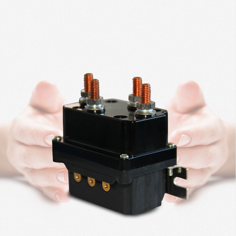 Relé Universal de solenoide de cabrestante, 12V, 250A, Contactor de pulgar para vehículos ATV UTV 4x4