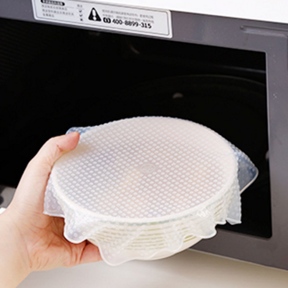 Tapas de silicona reutilizables para comida, cubiertas elásticas adaptables para Bol, tapas para utensilios de cocina, tapas para utensilios de cocina