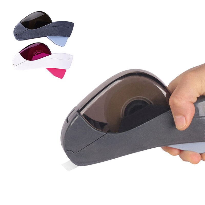 Auto Tape Dispenser Well Hand-Held Tape Dispenser Cutter Pink And Grey Safe Smooth Convenient Not Easy To Rust