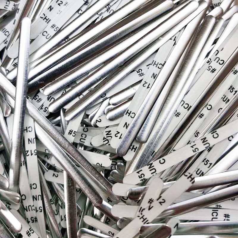 100 kpl/pussi liima metallinen litteä alumiininen nenäliuska siltalanganpidike siteet diy -maskille 90*5*0.5mm varastossa