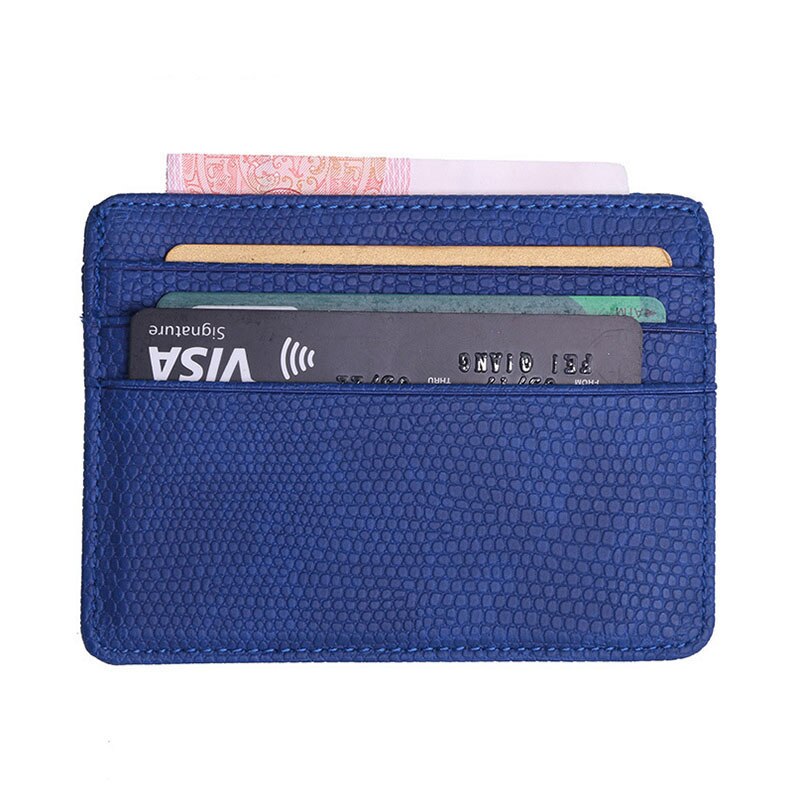 KUDIAN ours en cuir mince hommes porte-carte de crédit concepteur carte organisateur hommes portefeuilles sac à main tarjetero hombre BIH103 PM49: Blue