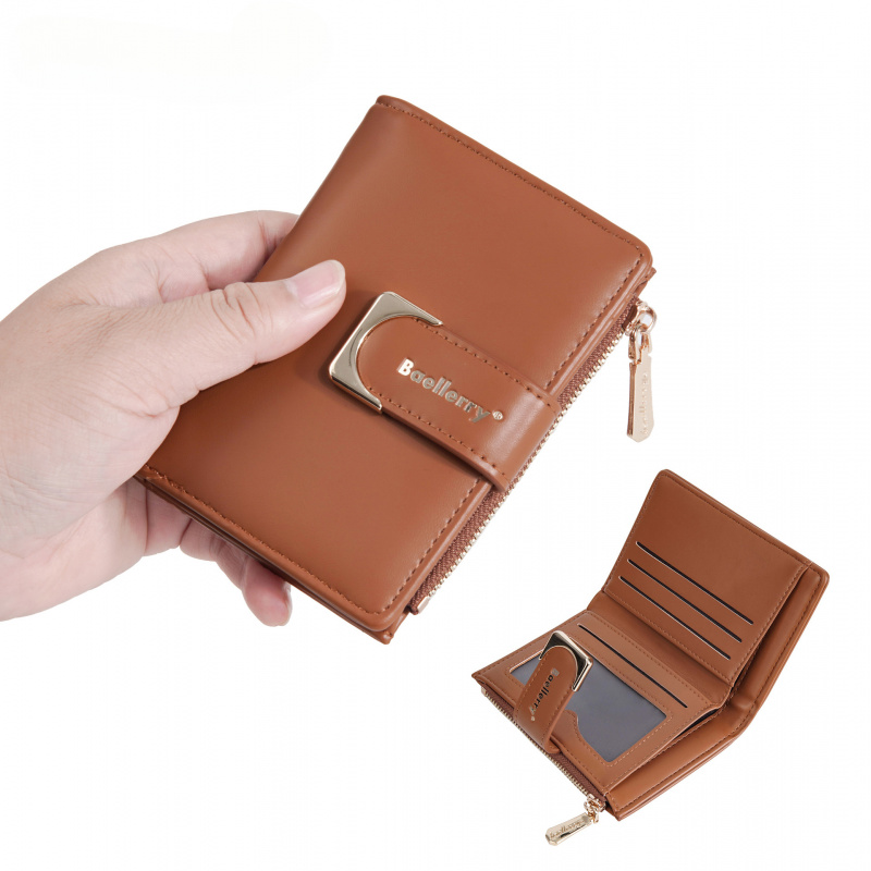 Damen-Geldbörse aus Leder, Damen-Geldbörsen, Kartenhalter, faltbar, tragbar, Damen-Geldbörsen