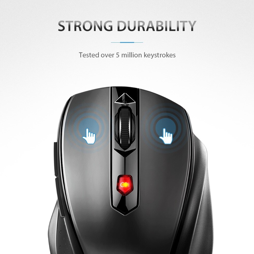 VicTsing – souris optique sans fil ergonomique, 2.4G, avec récepteur USB, 5 DPI réglables, 6 boutons pour ordinateur portable et PC