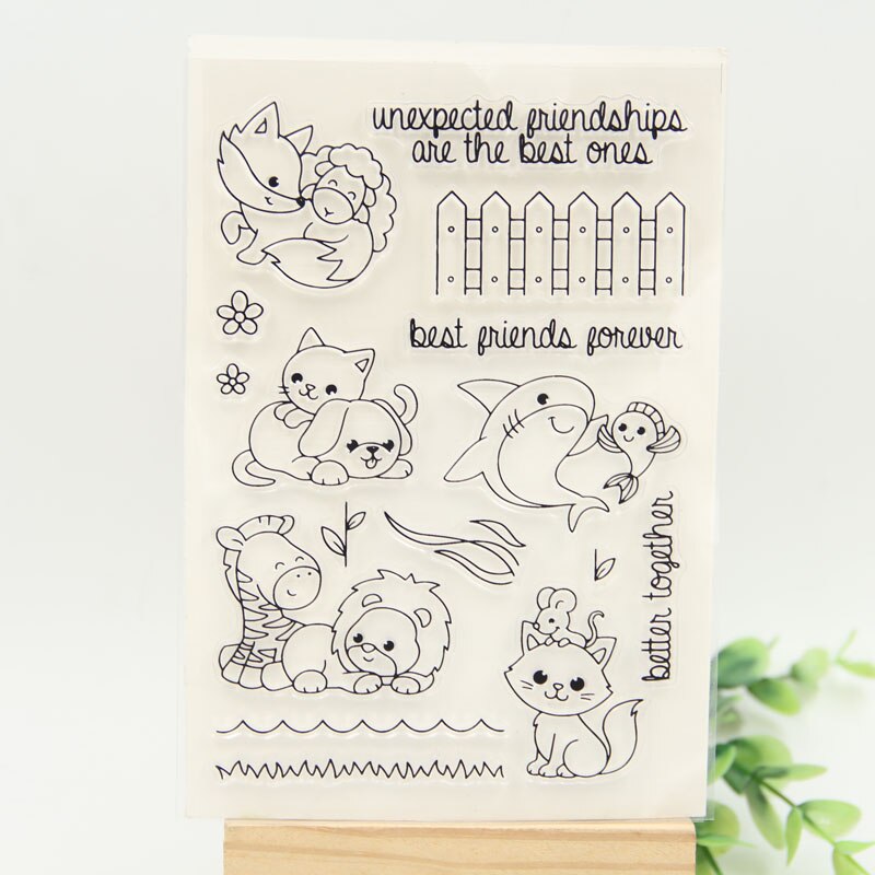 Zfparty söt genomskinlig klar silikonstämpel/sigill för gör-det-själv scrapbooking/fotoalbum dekorativ klar stämpel