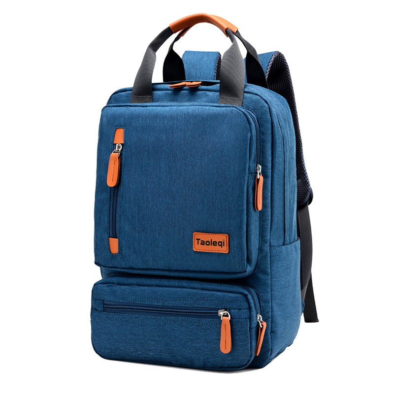 Casual Business Mannen Computer Rugzak Licht 15 Inch Laptop Tas 2022 Waterdichte Oxford Doek Lady Anti-Diefstal Rugzak grijs: Blauw