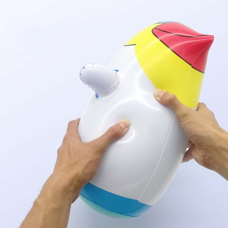 Flotador inflable de pingüino para niños y adultos, anillo de natación para en la piscina, juguete para deportes acuáticos, vaso de pingüino