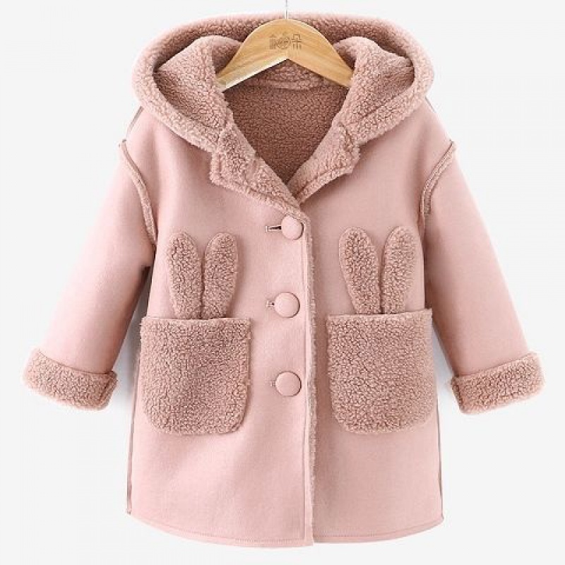 Casaco de inverno para meninas, jaqueta grossa de lã para meninas, xadrez, moda para crianças, outono, inglaterra, roupas para adolescentes, escola: Rosa / 2T