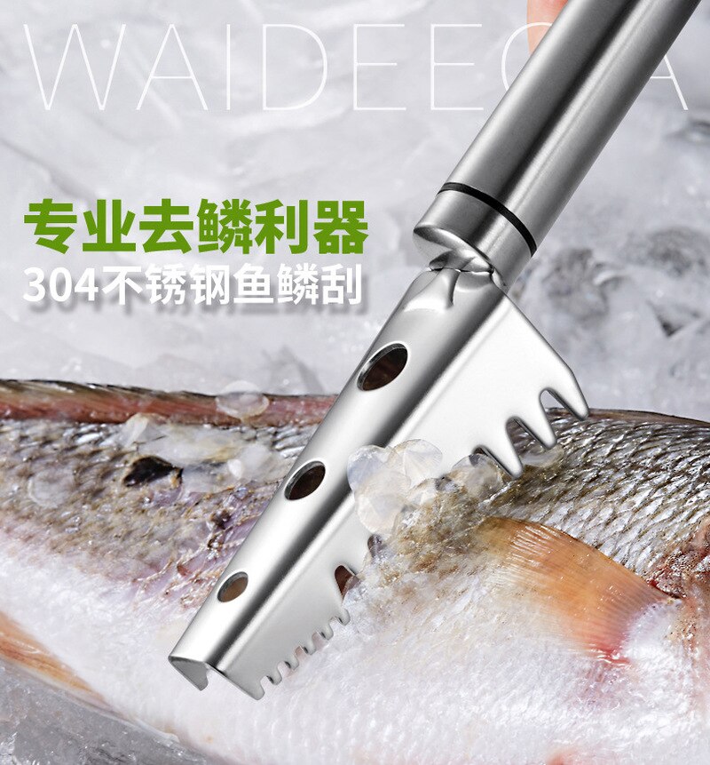 Scaler scale fish cleaning scales remover scaling peeler brushes seafood tools gadgets Chef Scraper skinners kitchen accessory