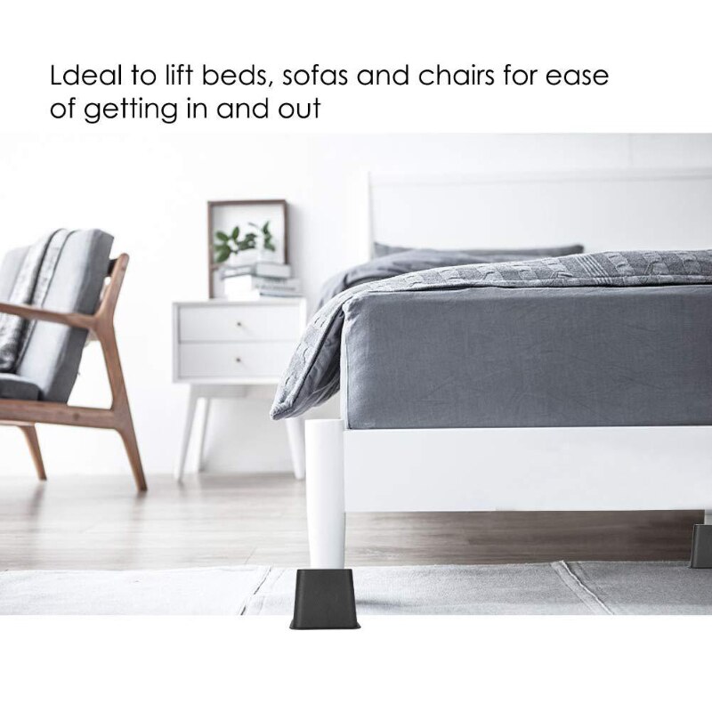 4pcs Protecting Furniture Lift Blocks Leg Feet Furniture Risers Aid For Raising Table Wood Floor bed chair