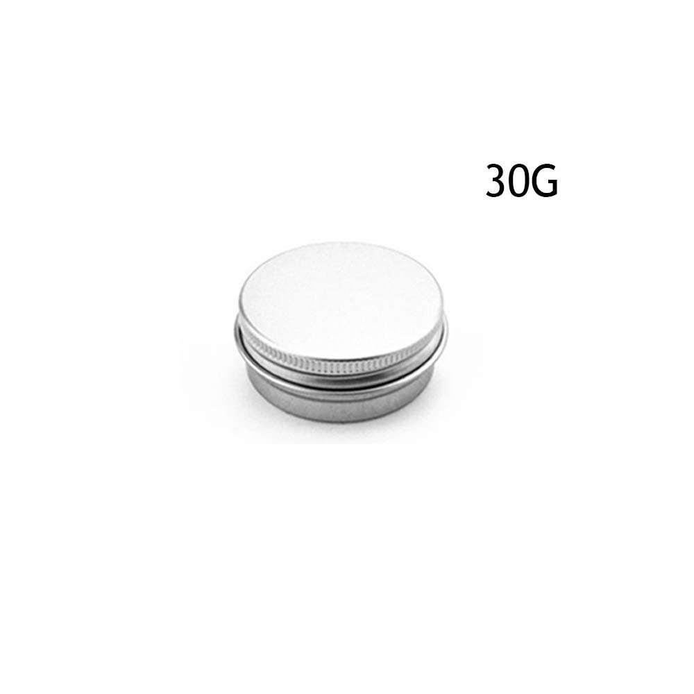 1Pc Round Storage Box Refillable Containers Aluminum Cosmetic Storage Jars Cosmetic Containers Jewelry Candy Favor Organizer: 30g