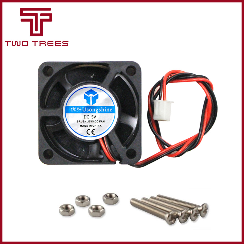 10pcs/lot 40x40x20 DC 5V/12V/24V 2-Pin 5 Blade Cooler 40mm*40mm*20mm Brushless Mini Cooling Fan 4020 screw