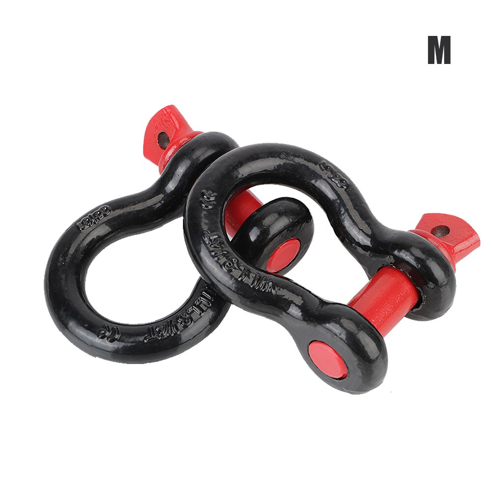 2pcs D Ring Shackle Vault Heavy Duty Tow Hook Towing Rope Buckles 12T 19.5T For Off Road Trailer Car Emergency Recovery: Medium