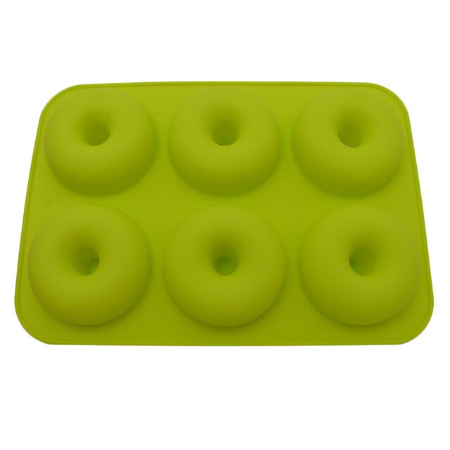 6 Gitter Silikon Backform Krapfen Backform Krapfen Backformen DIY Krapfen Kuchen Formen Gebäck Werkzeuge Sugarcraft: Grün