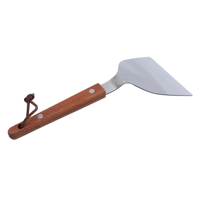 Roestvrij Staal Pizza Schop Metalen Pizza Schil Schop Met Houten Handvat Cake Pancake Pie Paddle Keuken Bakken Tool