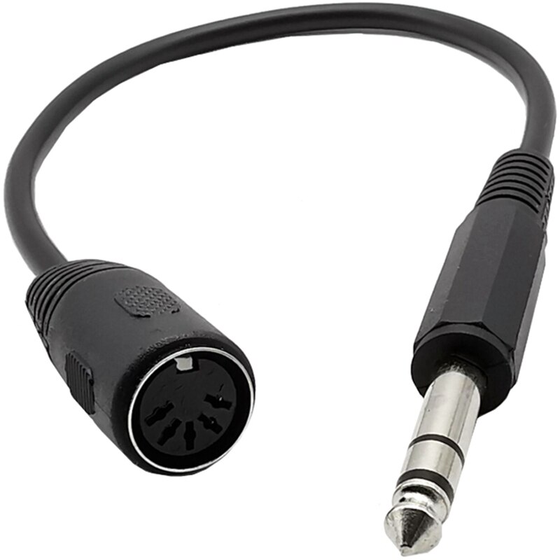 Câble MIDI Din femelle à 5 broches, câble d&#39;extension Audio stéréo TRS mono-prix 6.35mm (1/4 pouce) mâle: Default Title