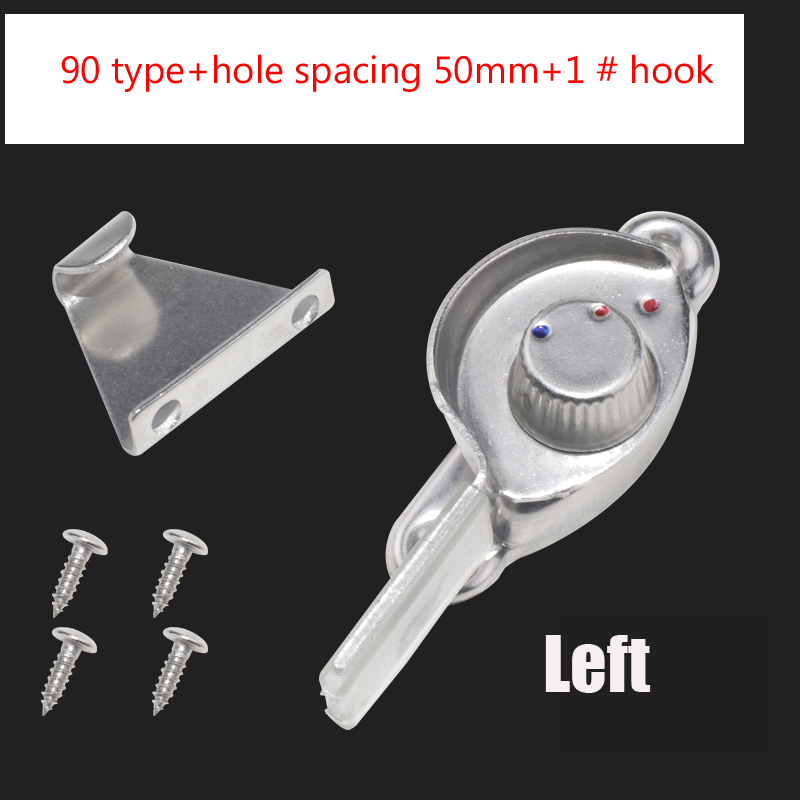 Rustfritt stål vinduslås forsikring tyverisikring aluminiumslegering vindu halvmånelås plast skyvedør oversettelsesvindu: Oransje