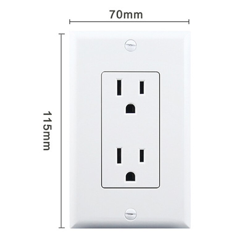 125V North America 15A American Standard Power Socket 15A Double American UL Socket US Wall Panel Socket