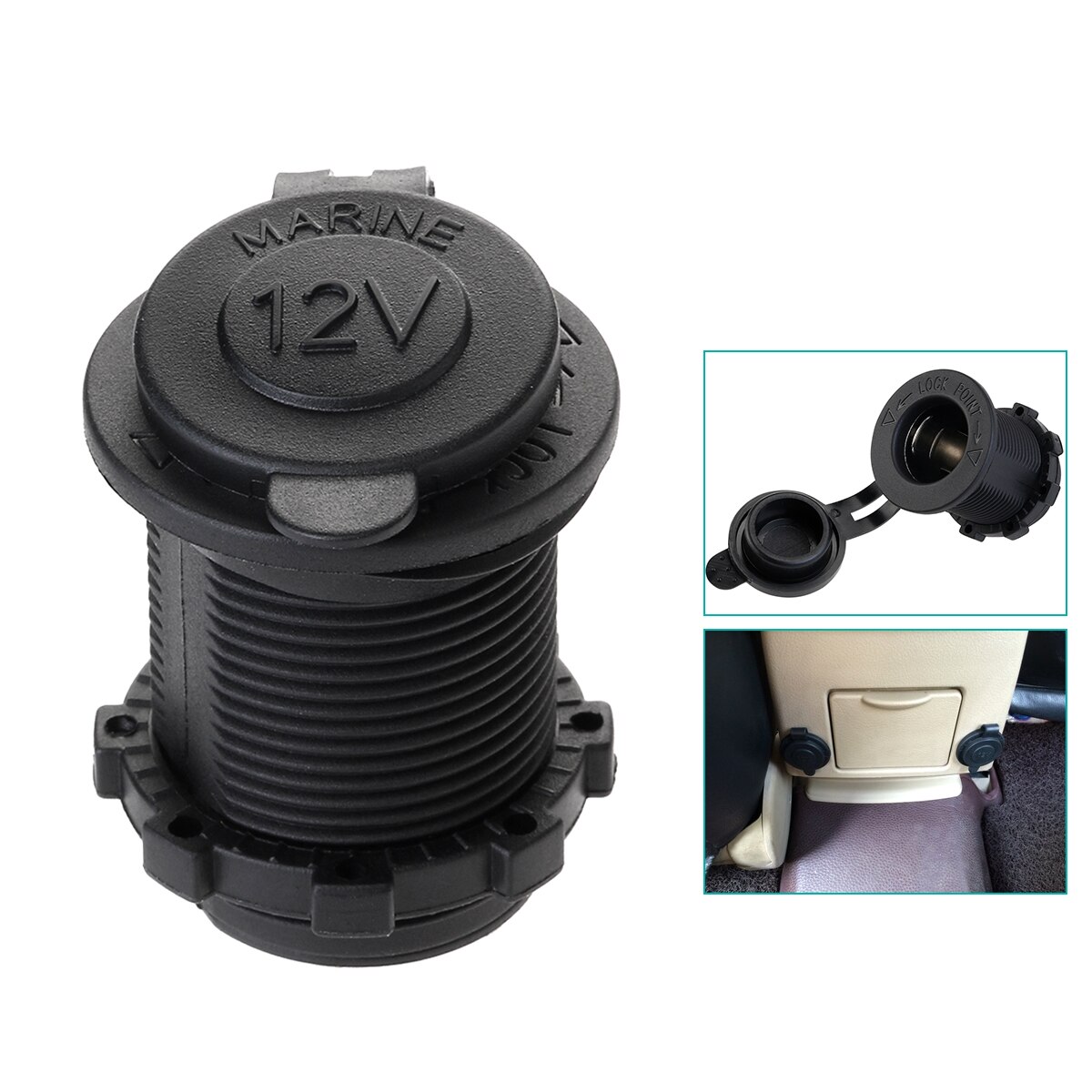 Draagbare Universele 12 V-24 V Waterdichte Marine Boot Auto Motorbike Sigarettenaansteker Voeding Stopcontact Adapter Plug