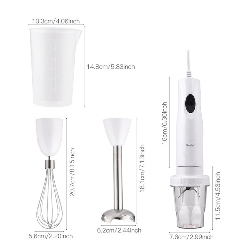 4 in 1 hushållsmixer stavmixer mathackare kött grönsakskvarn visp elektrisk juicepress fruktmixer smoothiemaskin