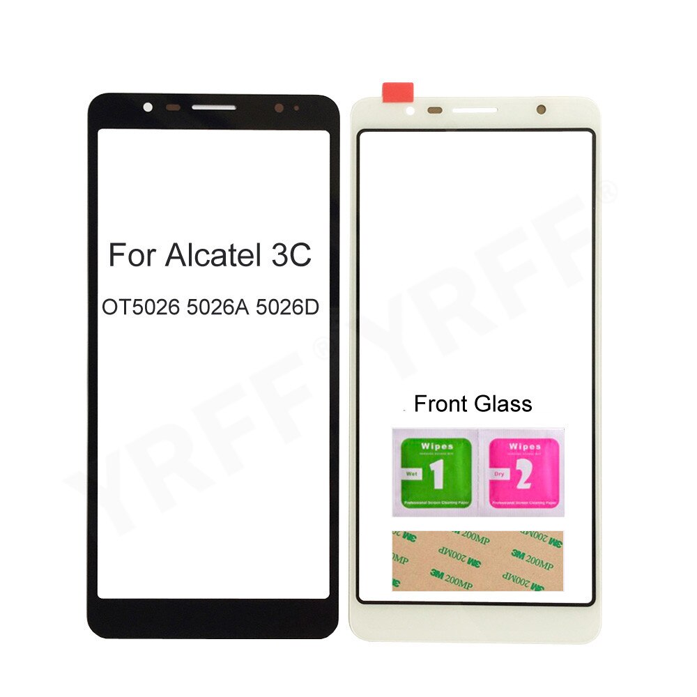 For Alcatel 5008 5026 5034 5039 5048 5049 5052 5060 Front Screen Glass Panel (No touch Screen) Outer Glass Cover Panel