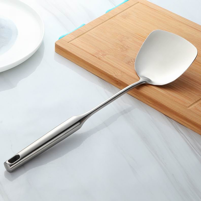 Espátula de acero inoxidable de , utensilios de cocina, cuchara de metal para sopa, juego de espátulas, espátula giratoria para Cocina: 1 Silver Turner