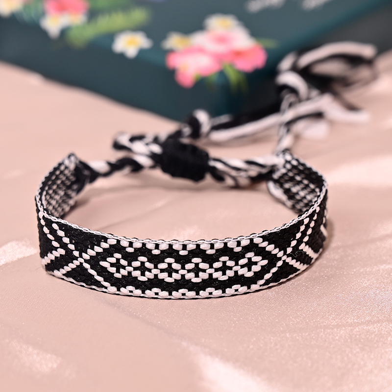 Pulsera con borlas de la Amistad Bohemia para mujer, 12 colores, tejido de cuerda de algodón a la , pulseras bohemias para playa y verano para chica: Cobalto violeta