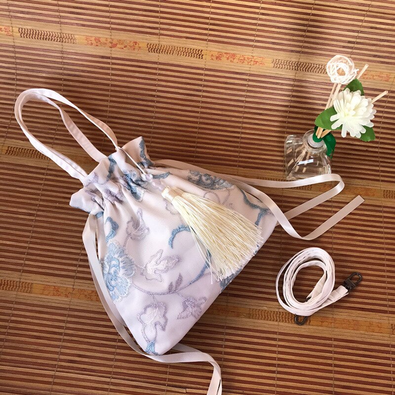 Sac à main rétro alasir pour femme, style chinois, hanfu, petites fleurs brodées, en dentelle, à bandoulière, mini sac à main rétro pour femme, sacs à ficelle: 12