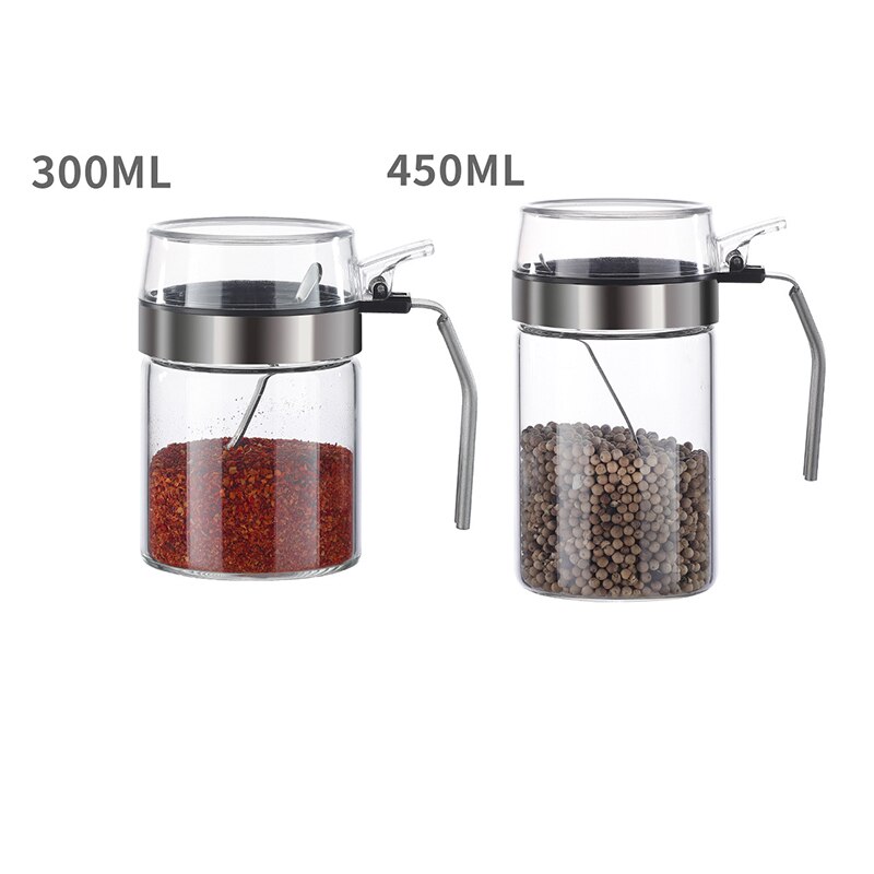 Yomdid Kruiden Pot Glazen Fles Kruiderij Opbergdoos Zout Peper Suiker Aroma Container Met Pp Deksel Keuken Benodigdheden