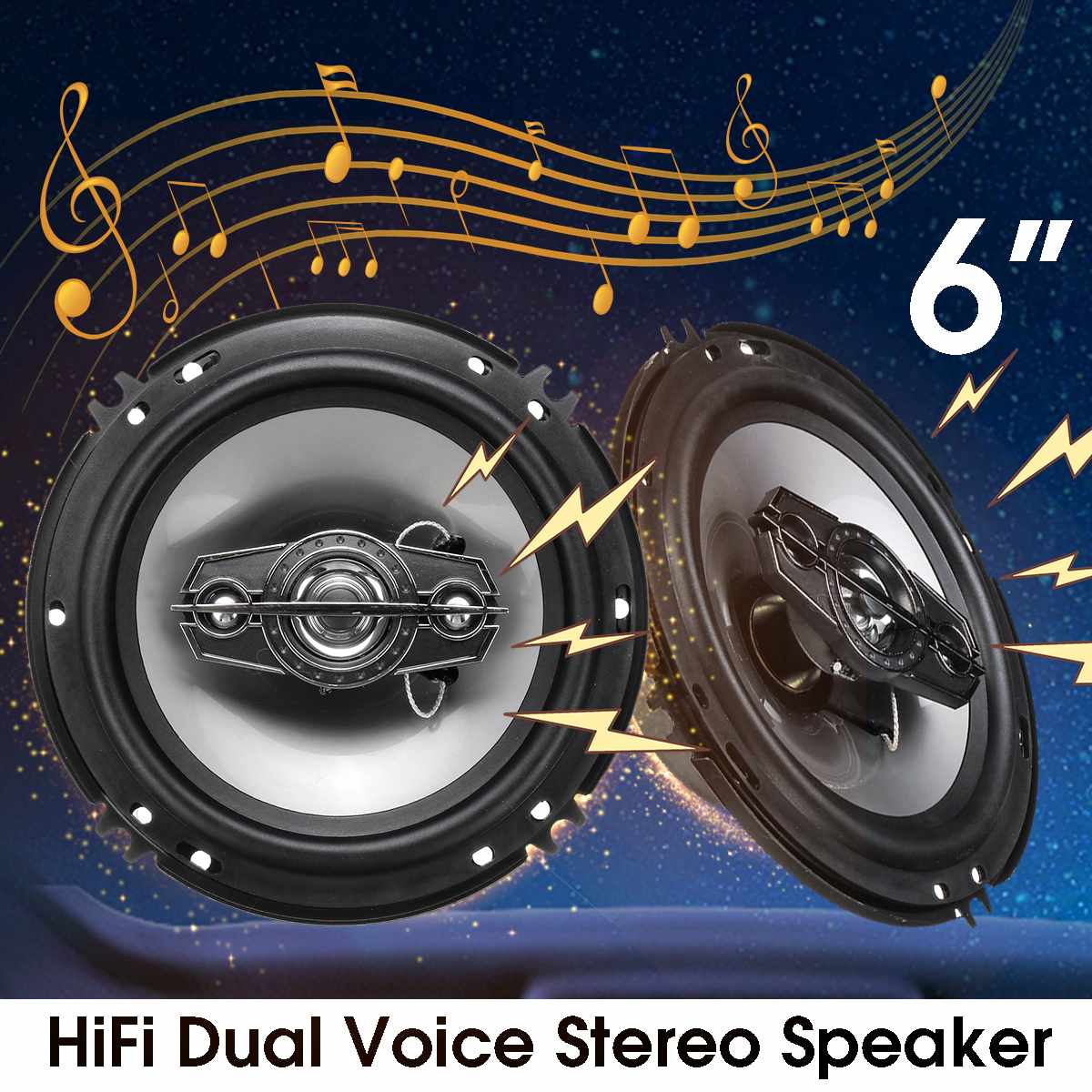 2 Stuks 6Inch 350W-500W Hifi Dual Auto Coaxiale Luidspreker Auto Hoorn Subwoofer Luidspreker Auto Achter/Voordeur Audio Muziek Stereo Speaker