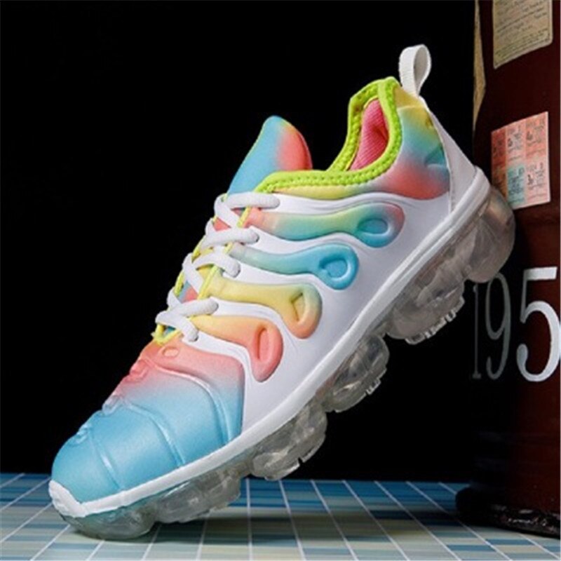 Siddons arc-en-ciel couleur femmes baskets chaussures décontractées été plat chaussures de sport de plein air confortable à lacets femmes chaussures vulcanisées