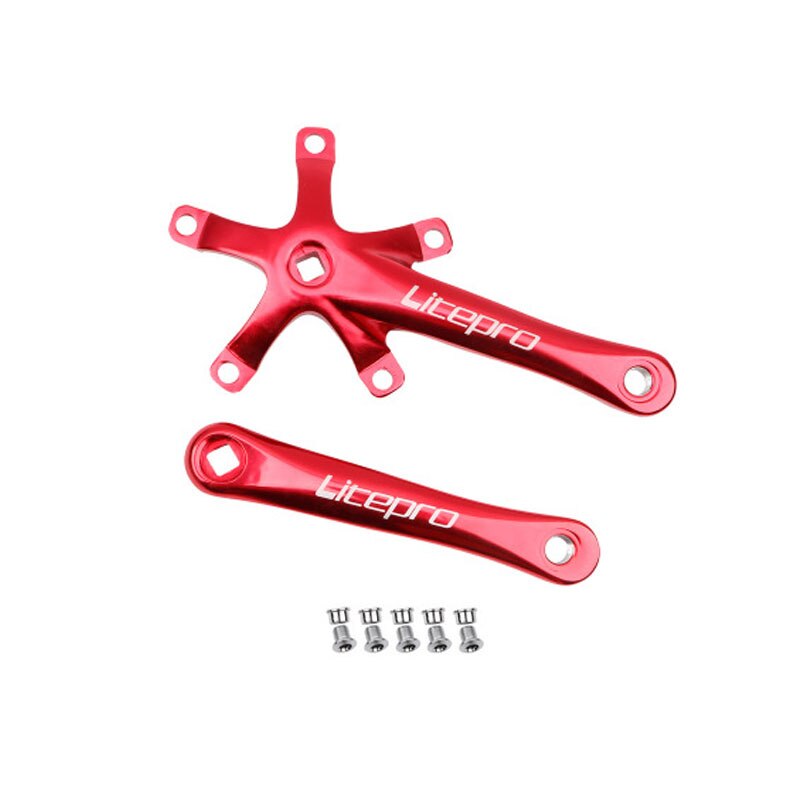 Litepro bicicleta plato único integrado platos y bielas con cadenas manivela 50T 52T 54T 56T 58T BCD 130mm plegable bicicleta piezas de bicicleta