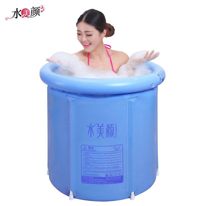 Inflatable Bath Tub PVC Portable Tub SPA Environmental Portable Soaking Tub Bathtub Bathroom For an Adult