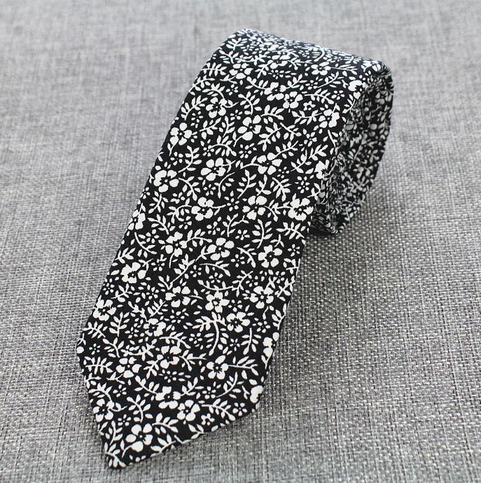 RBOCOTT 6cm Cotton Ties Floral Ties Mens Necktie Casual Suit Wedding Skinny Neck Tie Party Slim Tie Gravatas