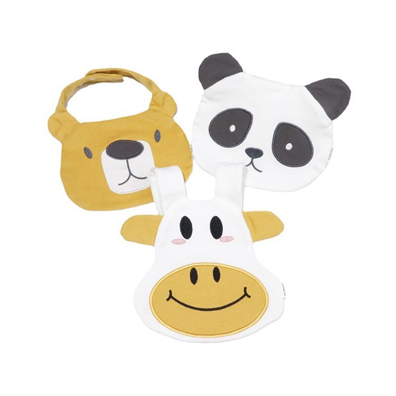 Animal dos desenhos animados babadores do bebê algodão macio infantil crianças bebê arroto panos meninas meninos babadores da criança avental do bebê alimentação material