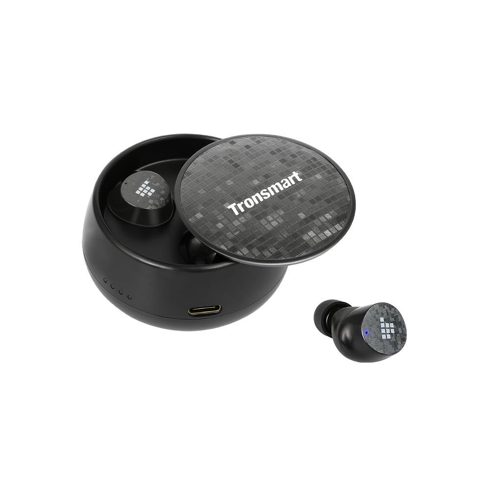 Tronsmart Spunky Pro Bluetooth 5.0 TWS Earbuds IPX5 Waterproof Earphones Deep Bass Voice Assistant Wireless Charging Headset: Default Title