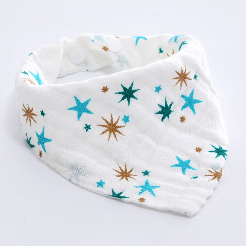 Katoenen Baby Slabbetjes & Burp Doeken Babyvoeding Meisje Bandana Bib Water Absorberen Baby Sjaal Burp Baby Spullen Baby Accessoires BC0023: Sky Blue
