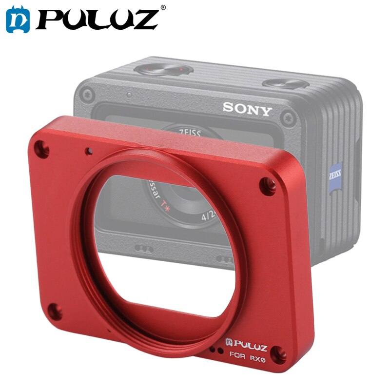 PULUZ Case Voor Sony RX0 Aluminium Voorpaneel + 37mm UV Filter Lens + Zonnescherm + Schroeven + schroevendraaiers Behuizing Voor Sony