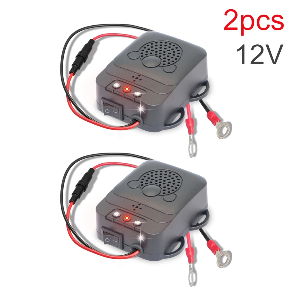 Repelente ultrasónico de ratas para coche, luces estroboscópicas de 8 LED, repelente de roedores, alarma de ultrasonido, repelente de ratas de ratón para Auto/Interior/almacén: Caqui oscuro