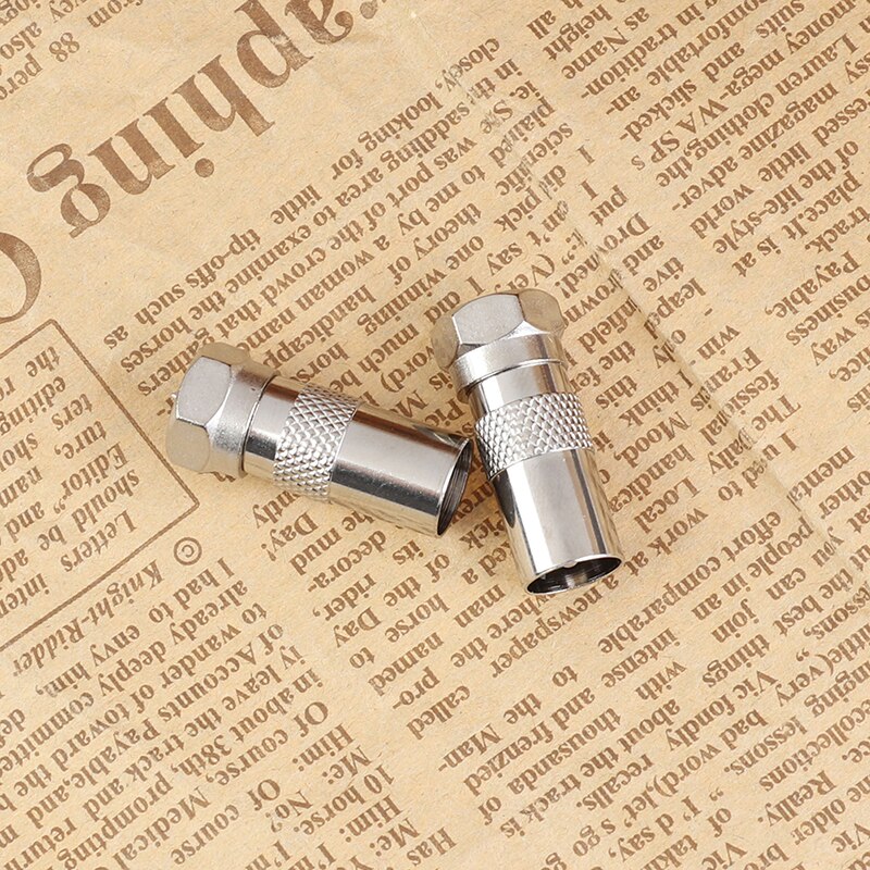 2 Stuks F Type Man Plug Connector Socket Om Rf Coax Tv Antenne Vrouwelijke Rf Adapters