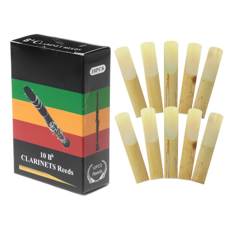 6.7cm Bb Clarinet Reeds Traditional Bamboo Reed Strength 2.0 / 2.5 / 3.0 10pcs/set: A
