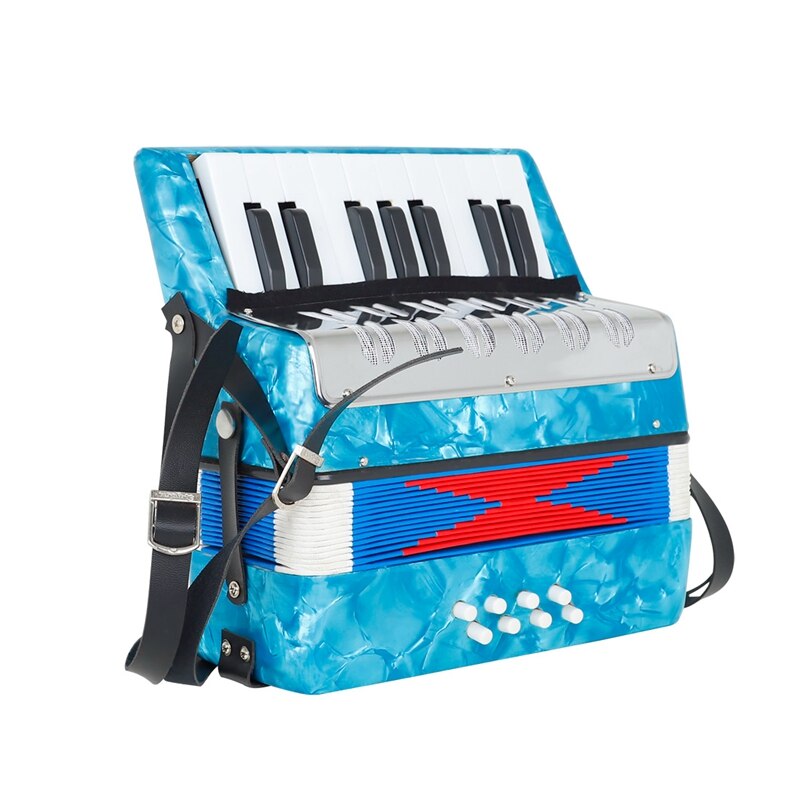 SEWS-Kids Accordion, 17 Keys 8 Bass Piano Accordion, Mini Musical Instruments for Early Childhood Teaching