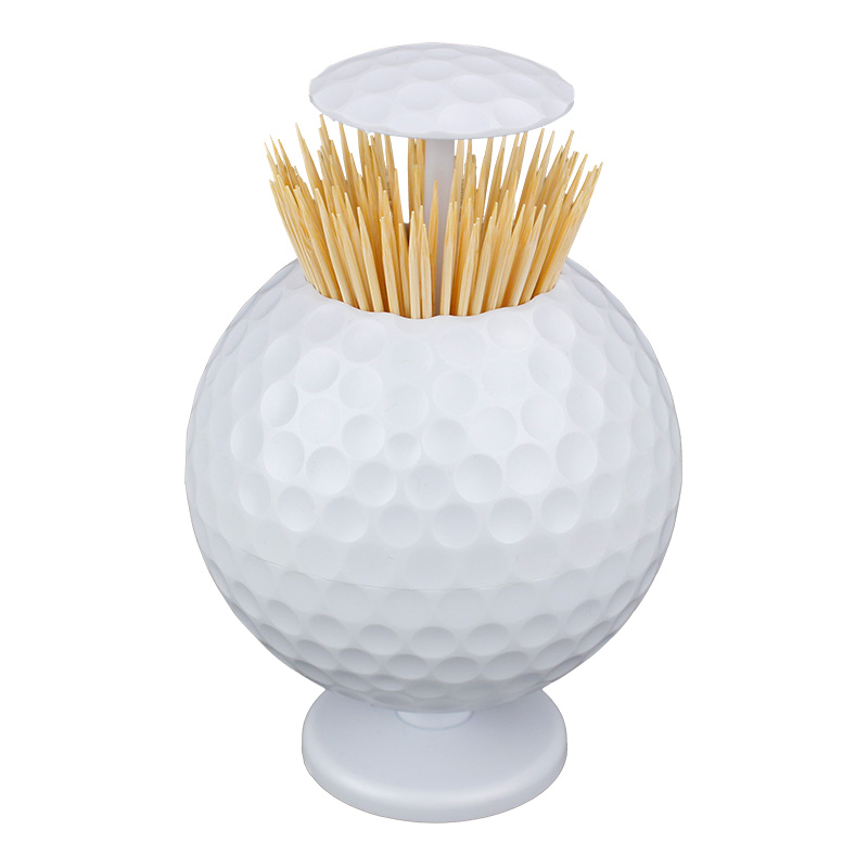 Crestgolf golfbold formet automatisk pop-up tandstikker holder nyhed golf dekoration: Default Title
