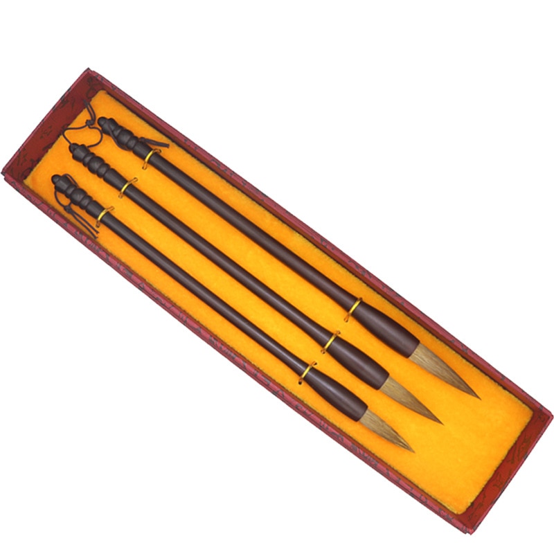 Chinese Calligraphy Brush Set Caligrafia Painting Writing Brush Pen Calligraphie Weasel Hair Brush Pen Tinta China with Box