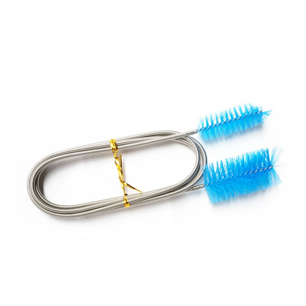 Cepillo de limpieza de tuberías de Acuario, tubo de aire Flexible, manguera de doble extremo, herramienta de limpieza de filtro de agua de tanque de peces, herramienta de lavado de nailon, 155cm