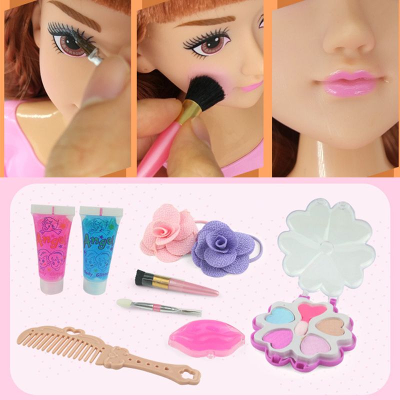 Lovely Children Pretend Play Kid Make Up Toys Set Hairdressing Simulation Cosmetic